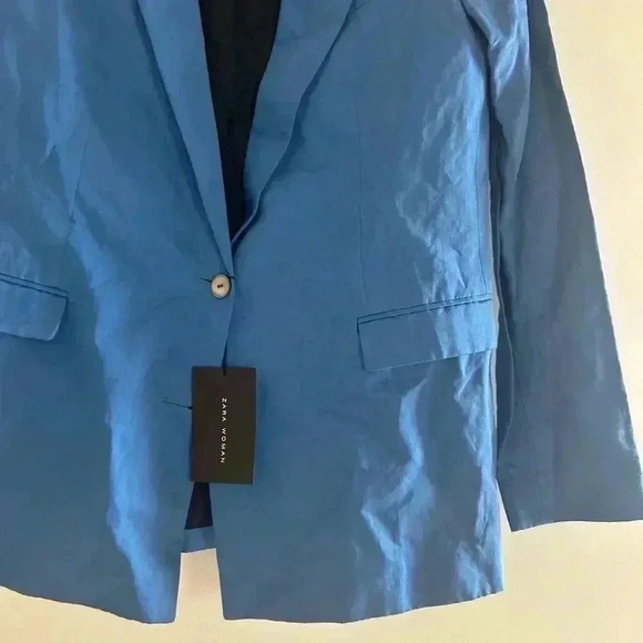 Zara NWT Blue Women’s Blazer - Picture 7 of 9